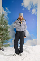 Only Play Chaqueta de esquí acolchada técnica estampada para mujer blanco