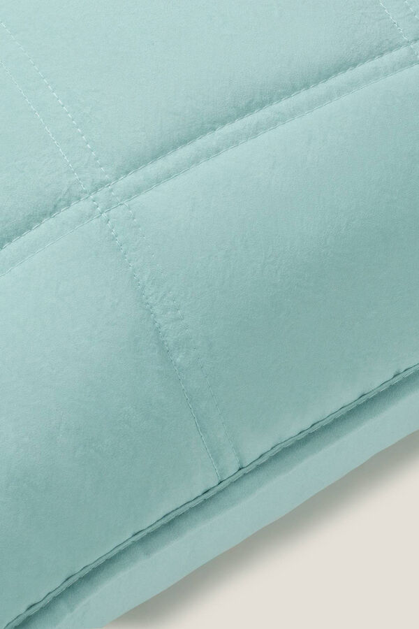 Textura Funda Coj&iacute;n Microfibra Cuadros Tirkizna