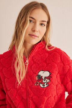 Womensecret Red Snoopy fleece jacket red