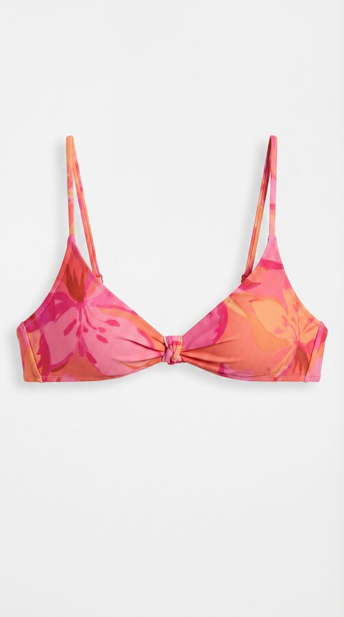 Women'secret Top bikini triangular mesh estampado maxi floral estampado