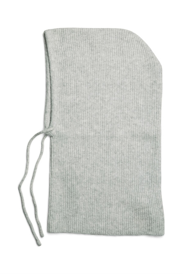 Pieces Balaclava b&aacute;sica canelada cinzento