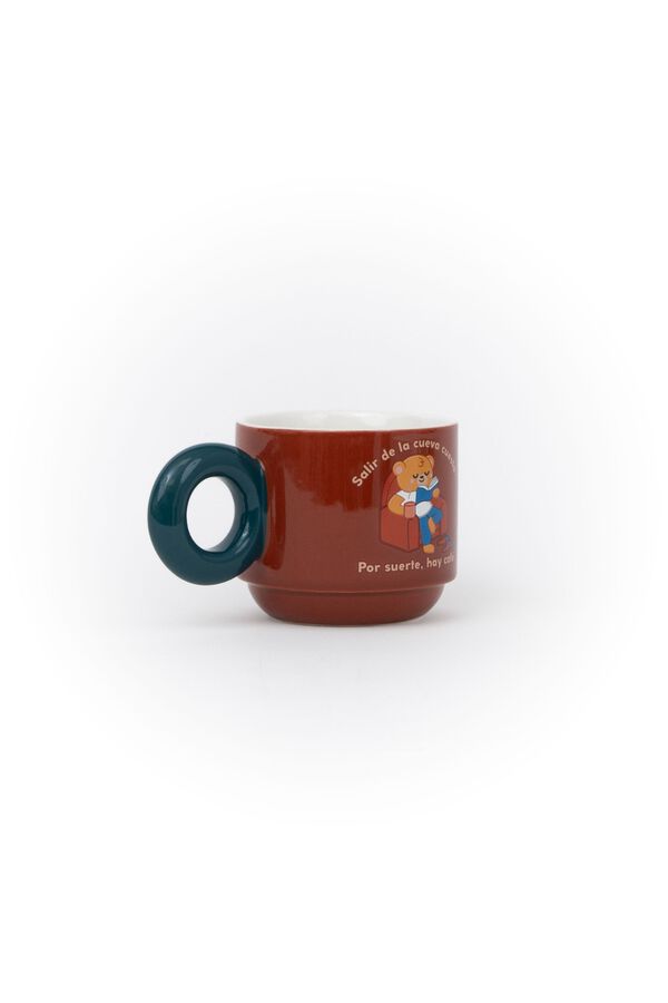 Mr. Wonderful Stackable mug - Leaving the cave is hard. Luckily, there's coffee. printed