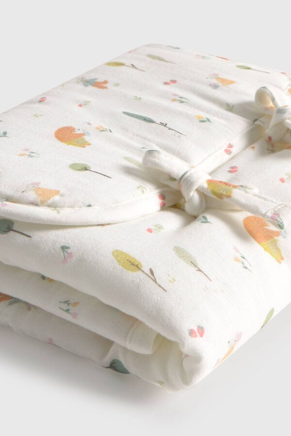 Textura Cambiador de algod&oacute;n bosque estampado