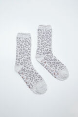 Women'secret Grey animal print long socks grey