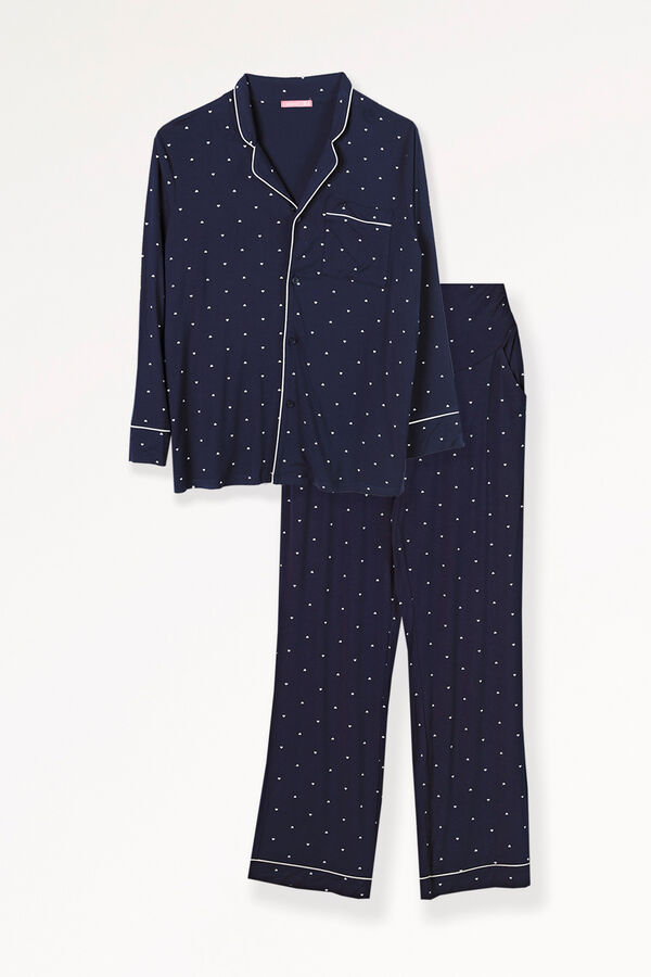 Womensecret Pack de pijama com corações pré-mamã azul