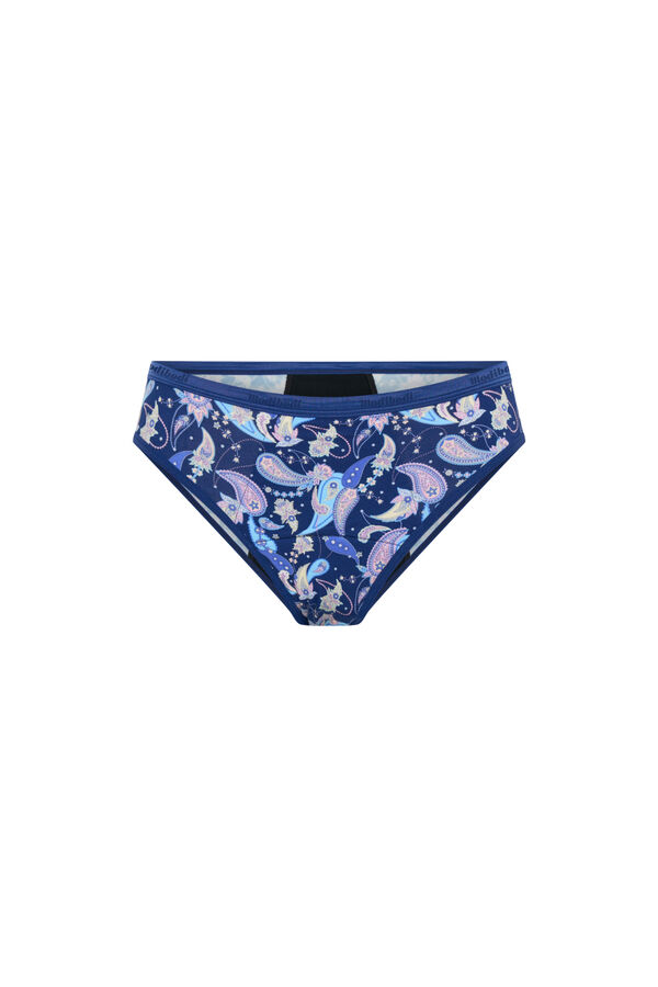 Modibodi Braga Menstrual Bamb&uacute; Flujo S&uacute;per Navy estampado