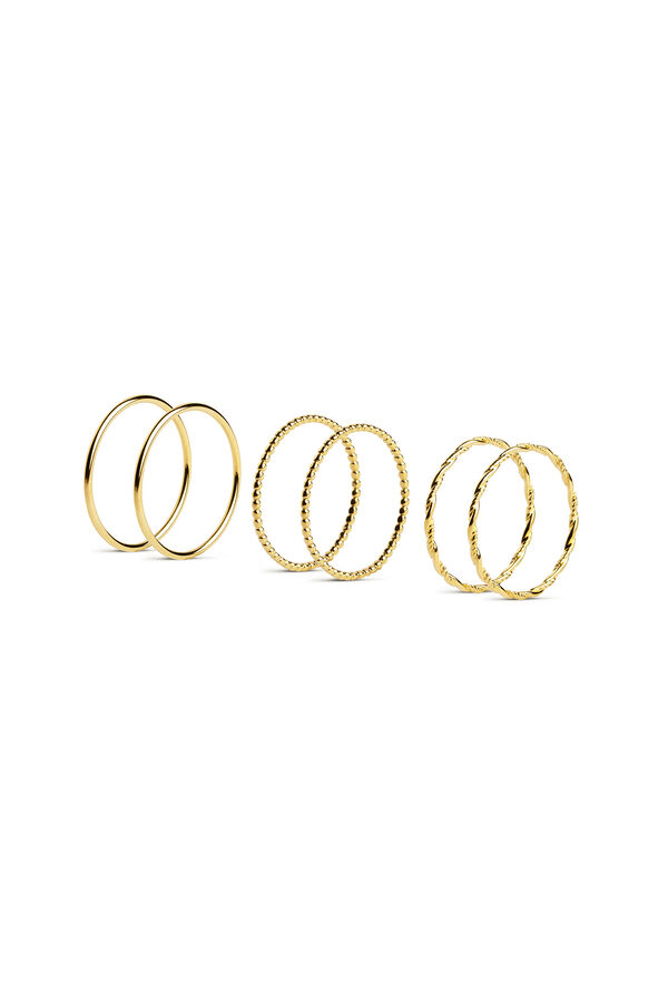 Womensecret Triple Cross Gold Ring Žuta