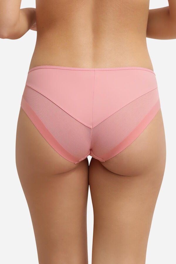 DIM Microfibre and mesh classic panty pink