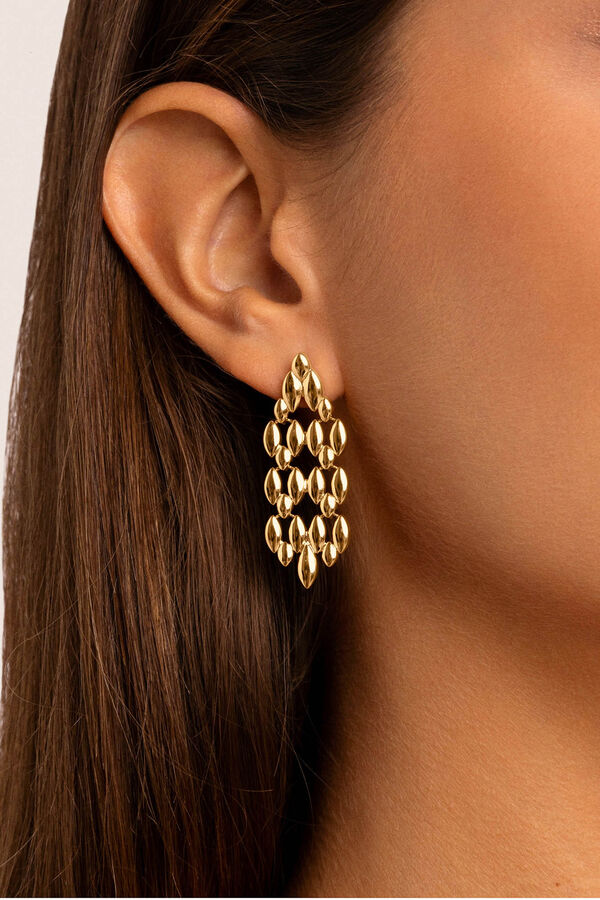Womensecret Scales gold-plated earrings rávasalt mintás