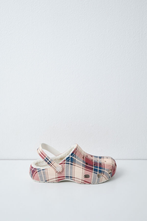 Women'secret Plaid lined clog slippers printed