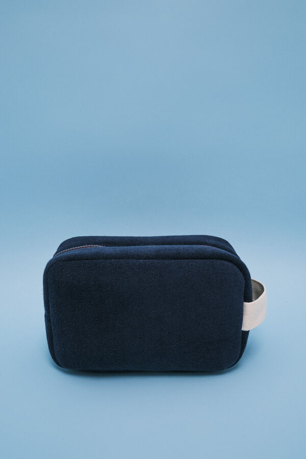 HI&BYE Trousse de toilette bleue anse lat&eacute;rale bleu