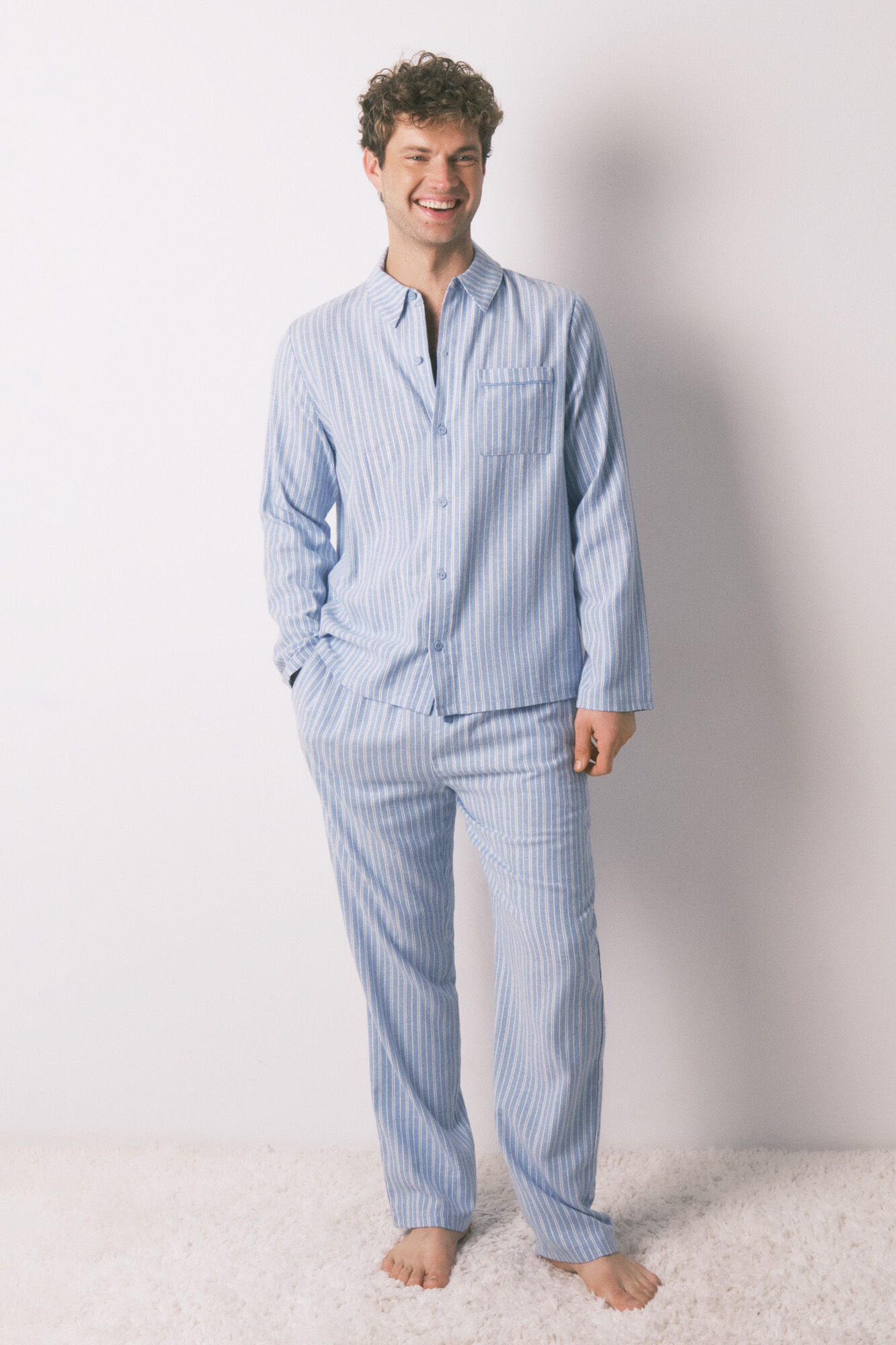Women'secret Men's striped 100% cotton classic pyjamas