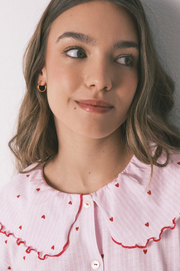 Women'secret Cotton Peter Pan collar nightgown pink