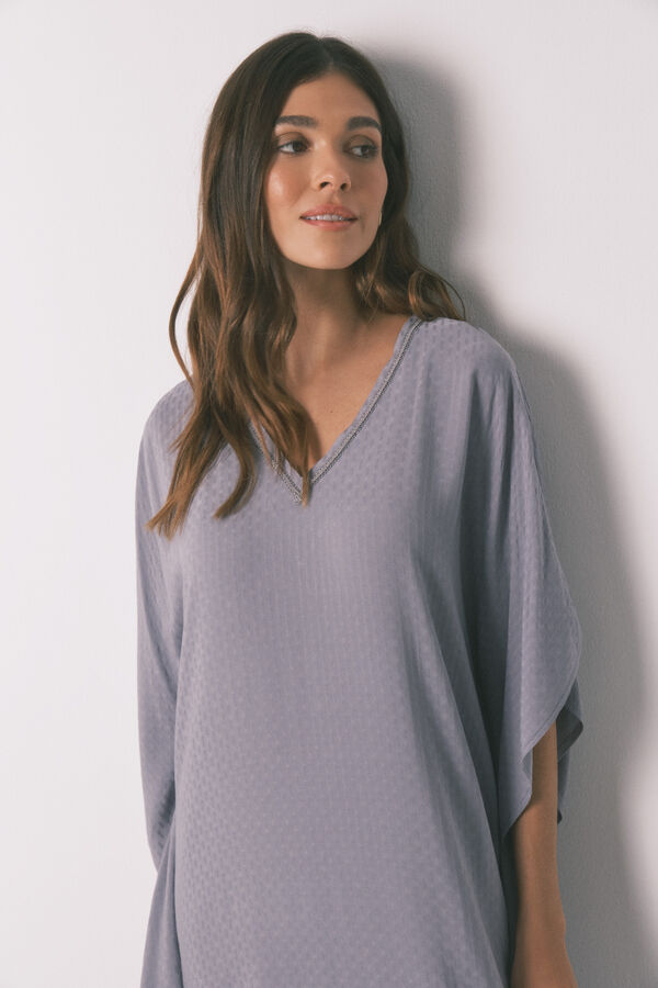 Women'secret Vestido caft&aacute;n viscosa gris gris