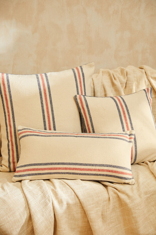 Calma House Blue and red striped cushion cover Mont printed