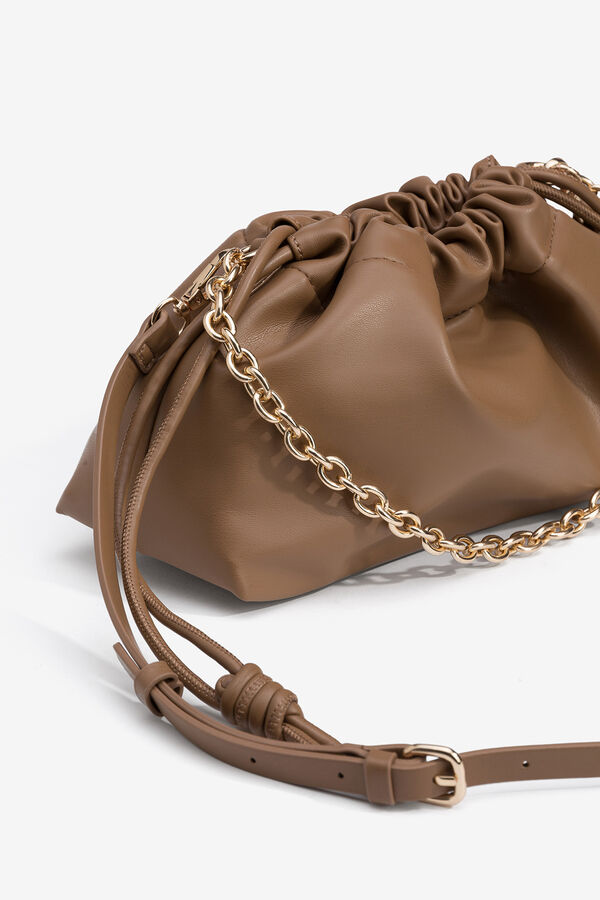 Vilanova Cartera de Mano Efecto Piel marrón