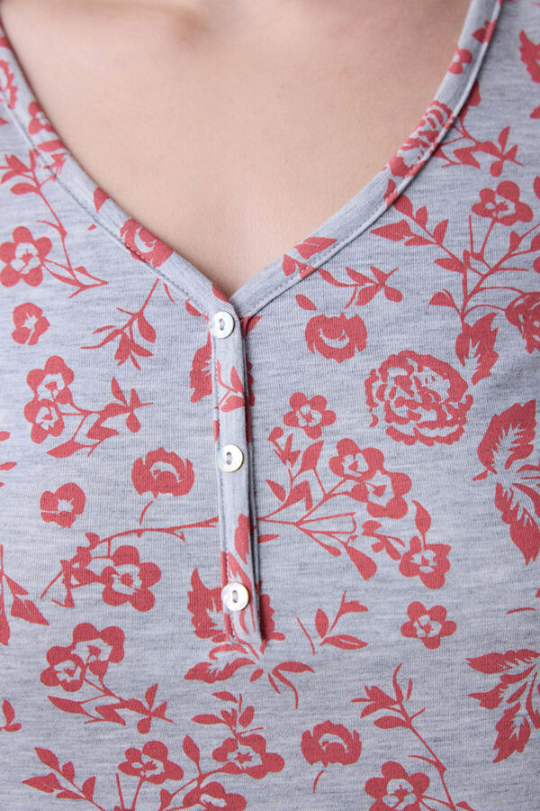 Penti Conjunto de pijama corto rosa flores rosa