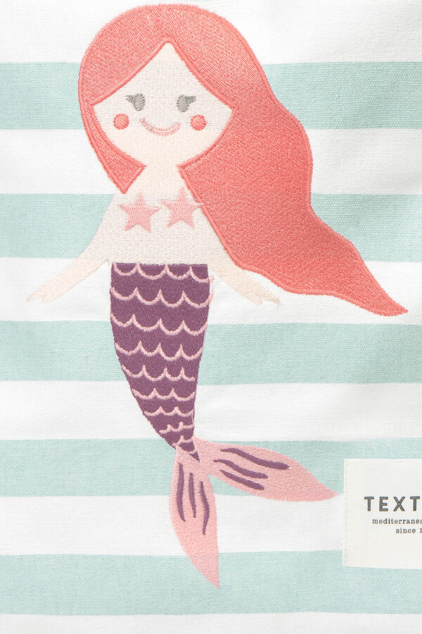 Textura Strandtasche aus Stoff Blau