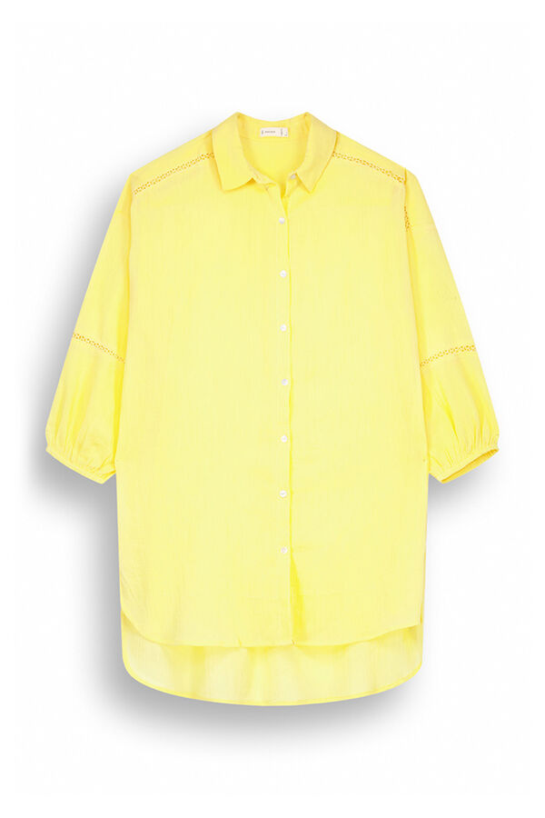 Womensecret T-shirt praia 100% algodão amarela estampado