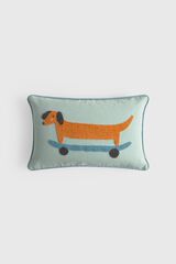 Textura Dachshund dog cushion cover brown