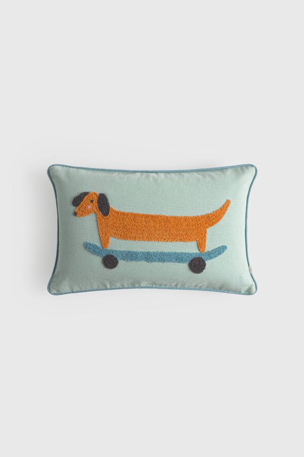 Textura Dachshund dog cushion cover brown