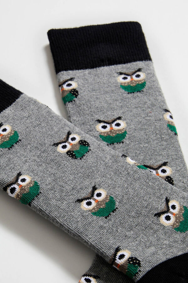 Besocks Owl high socks BESOCKS grey