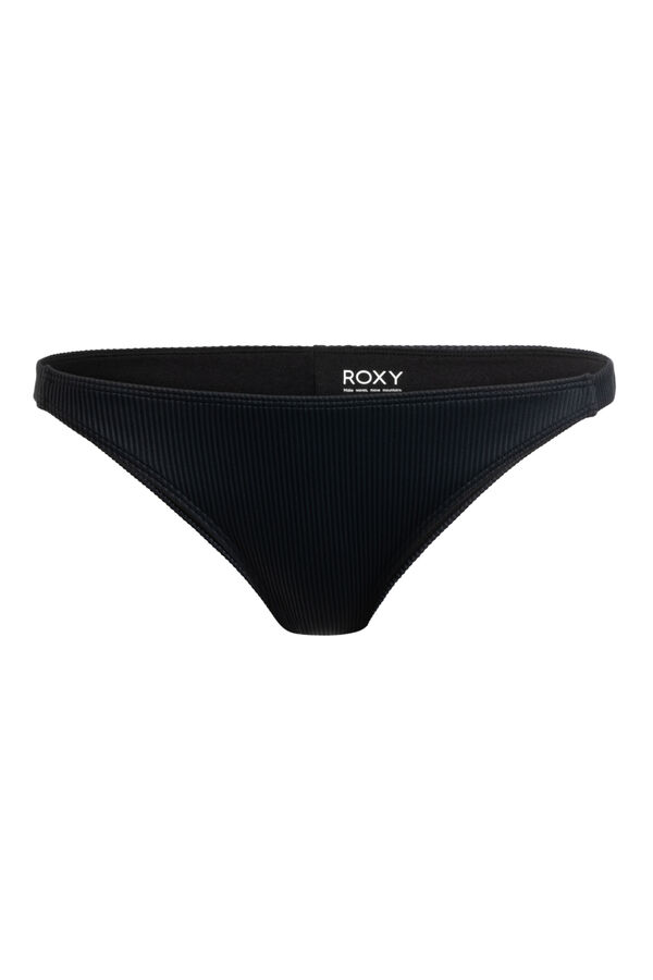 Womensecret Women's low-waisted bikini bottoms - Rib ROXY Love The Goofy  Schwarz