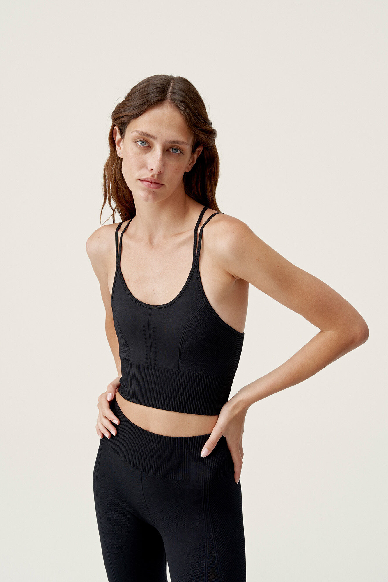 Born Living Yoga India Black Crop Top