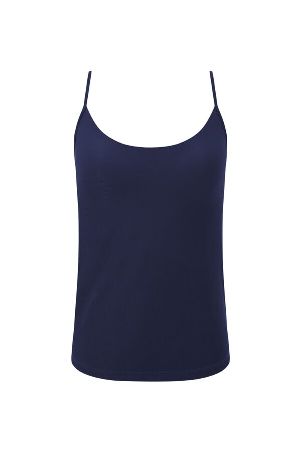 Women'secret Blue fixed cup vest top blue