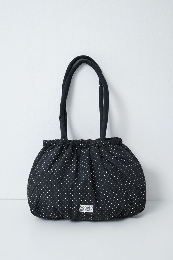 Women'secret Puffer ruched handbag black