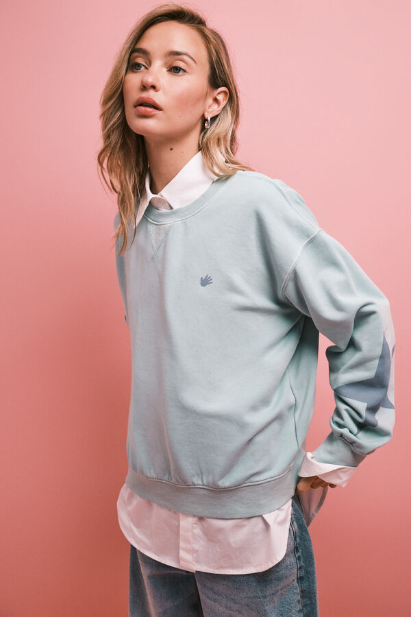 HI&BYE Green cotton sweatshirt green