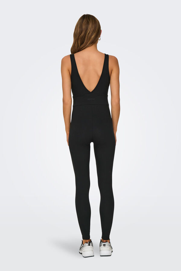 Womensecret Sports jumpsuit with opening noir
