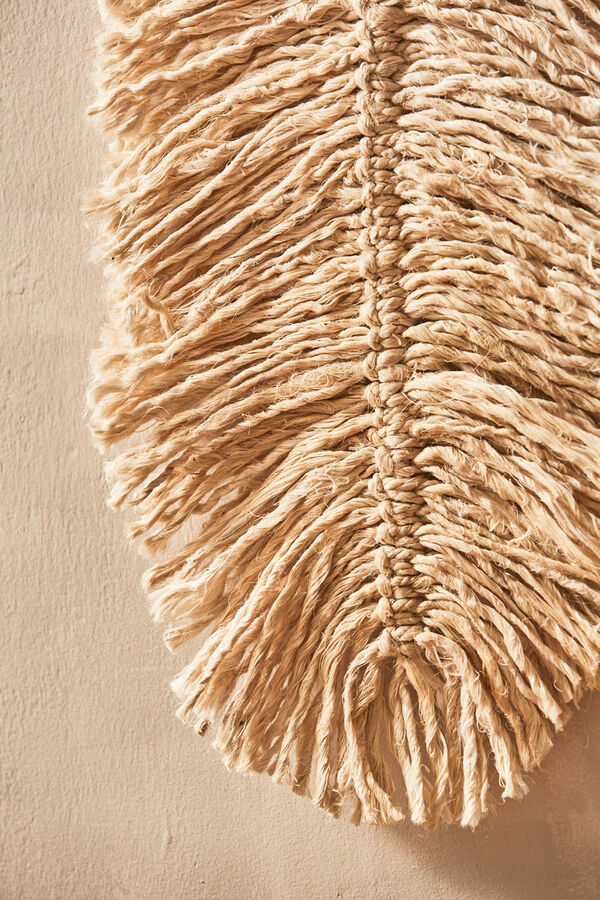 Calma House Wall decoration raw jute leaf Ural imprim&eacute;