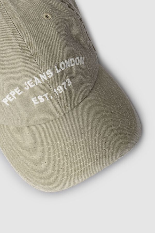 Pepe Jeans Gorra de sarga algod&oacute;n con bordado beige