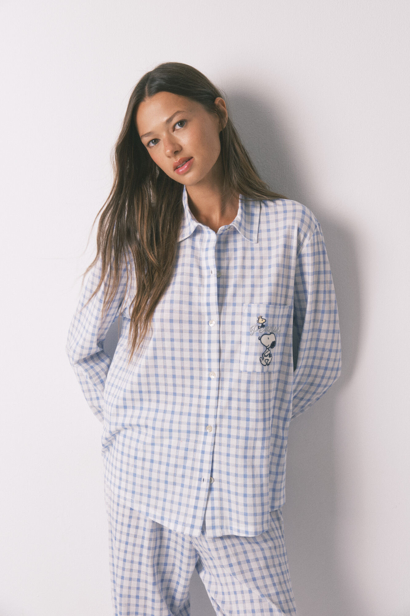 Women'secret Blue Snoopy cotton classic pyjamas 