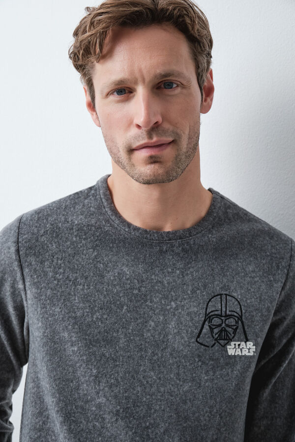 Women'secret Darth Vader men's fleece long pyjamas grey