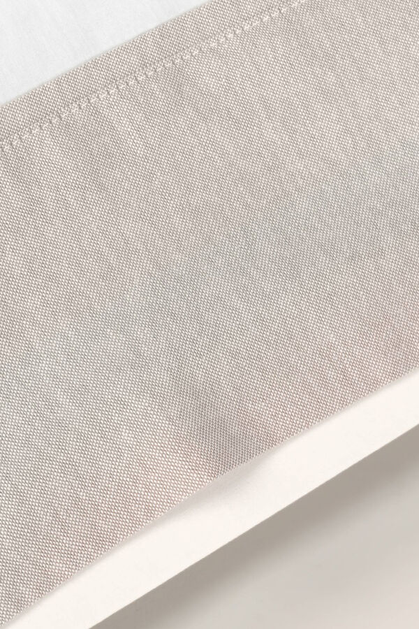 Womensecret Mixed fabric cotton pillowcase blanc