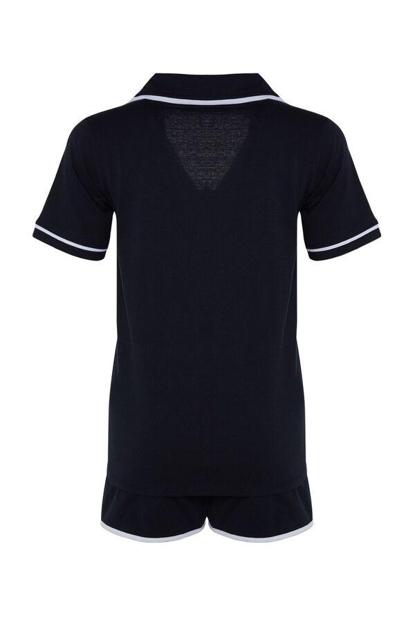 Trendyol Conjunto de pijama camisero corto azul