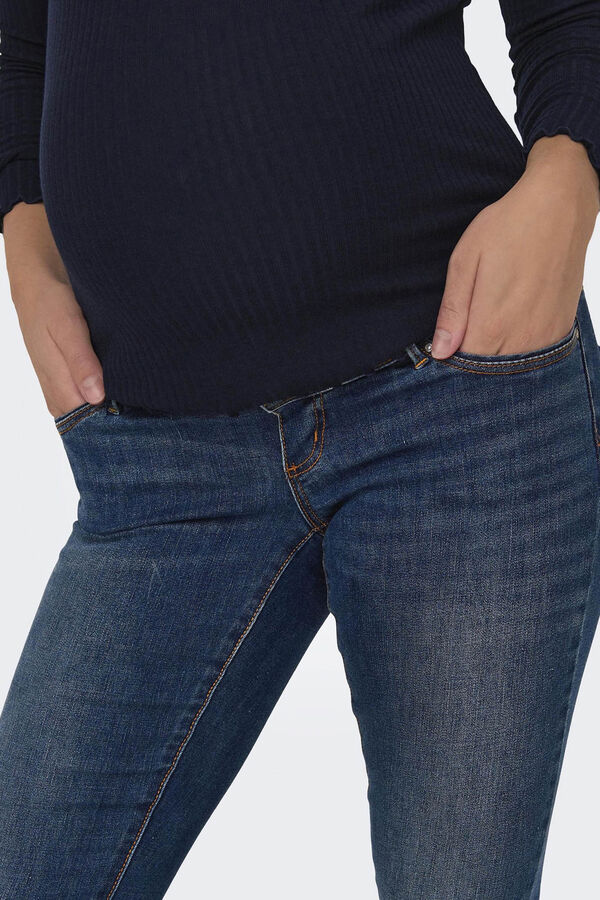 Only Maternity Skinny maternity jeans with high belly blue