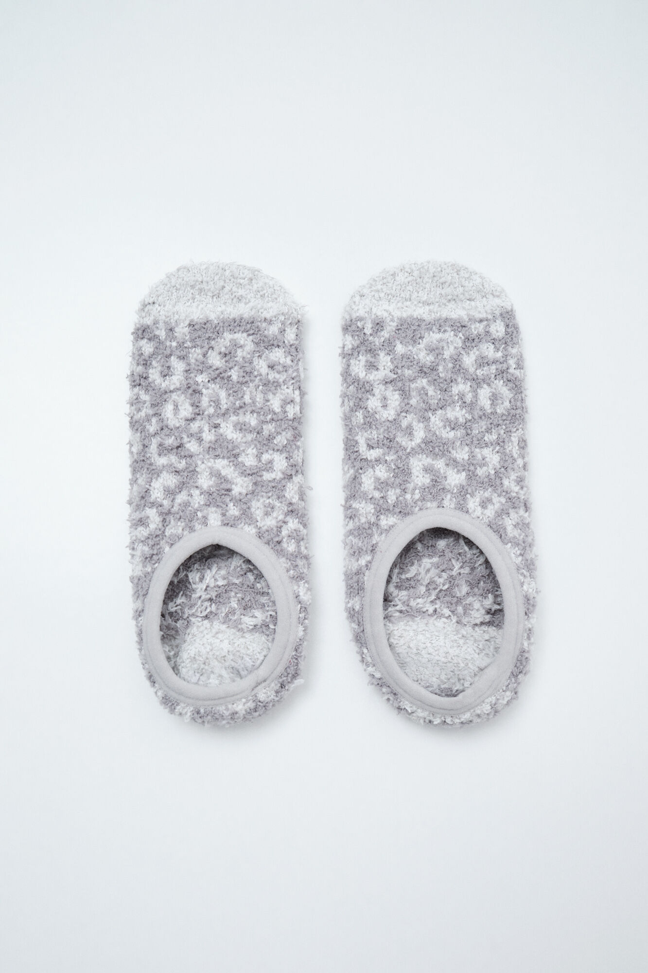 Women'secret Grey animal print slip-on socks