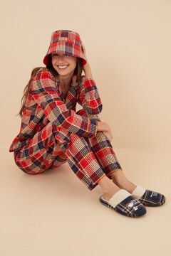 Womensecret Pijama camiseiro 100% algodão xadrez Miffy castanho