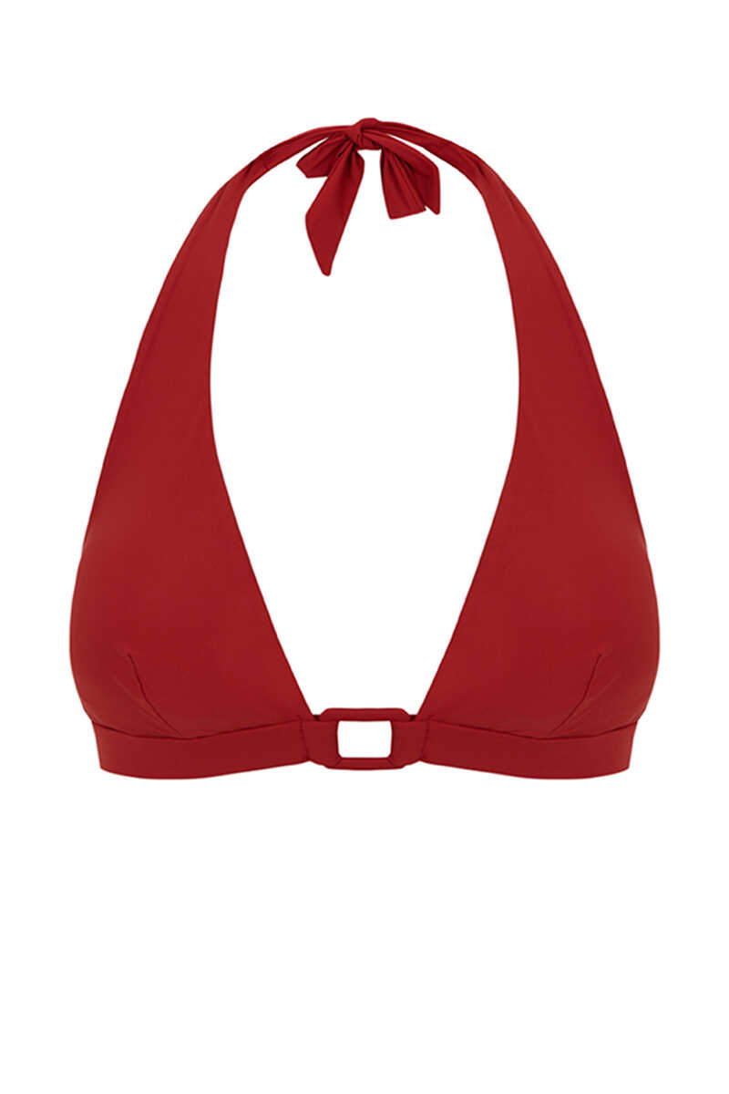 Womensecret Red ring halter bikini top red
