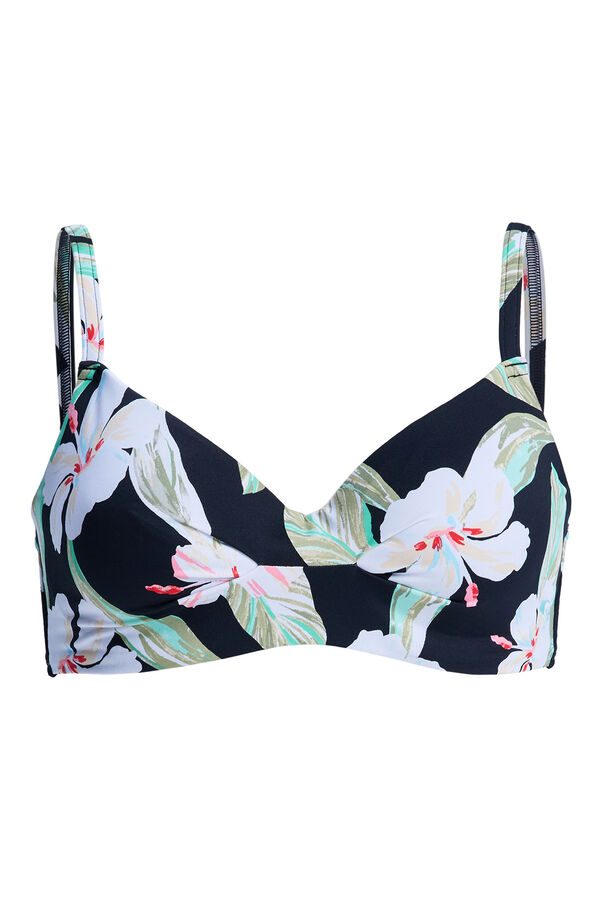 Roxy Top bikini bralette tropical negro