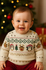 Name it Jersey navide&ntilde;o de beb&eacute; beige