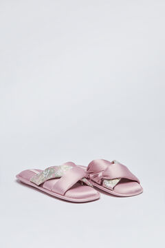 Womensecret Pink crossover strap slippers  pink
