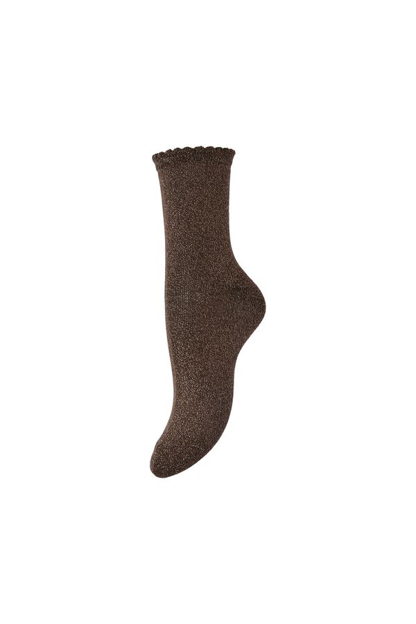 Pieces Einfarbige Lurex-Socken Grau