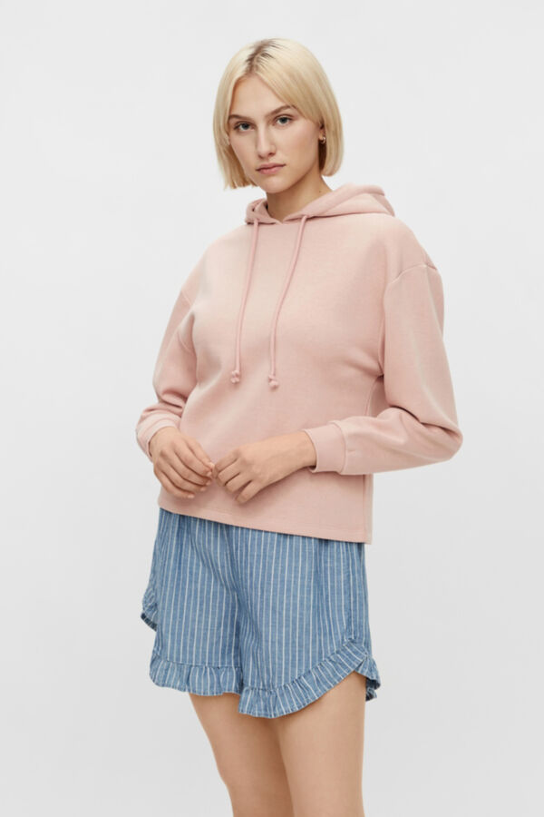 Womensecret Basic sweatshirt hood rózsaszín