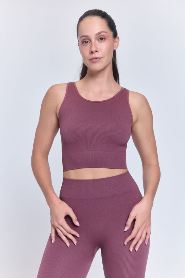 Only Play Seamless sports crop top pink