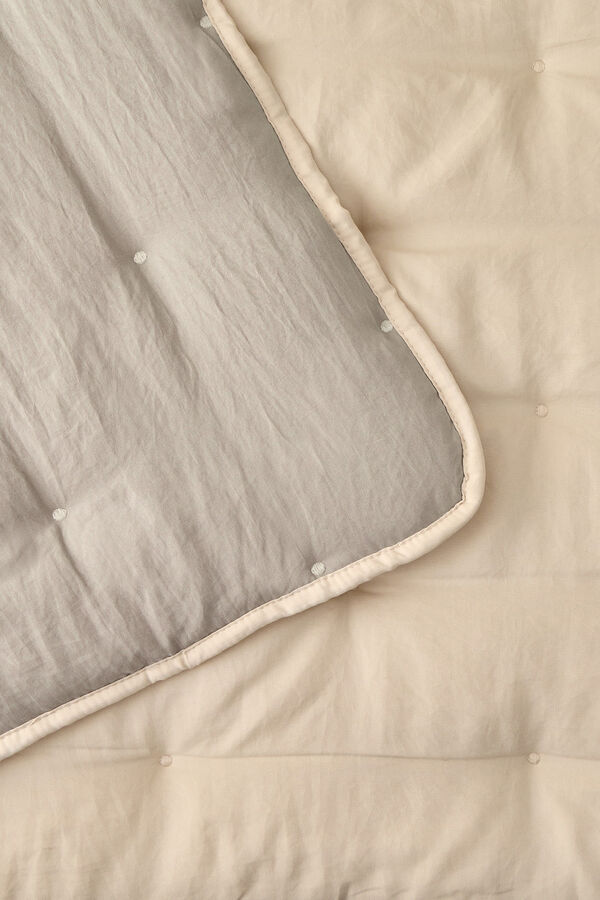 Textura Topper acolchado puntos beige