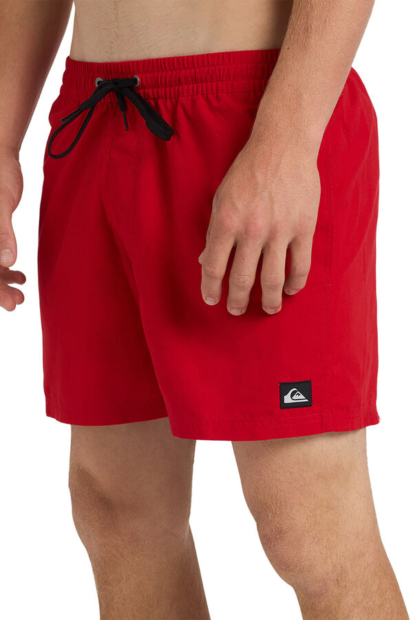 Quiksilver Plain drawstring swim shorts red